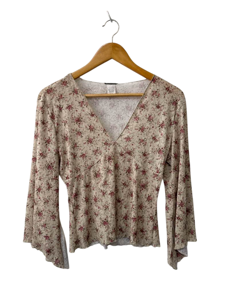 V-Neck Floral Long Sleeves