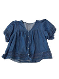 Old Navy Button Front Blouse Short Sleeves