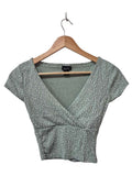 Rue 21 V-Neck Cropped Short Sleeves