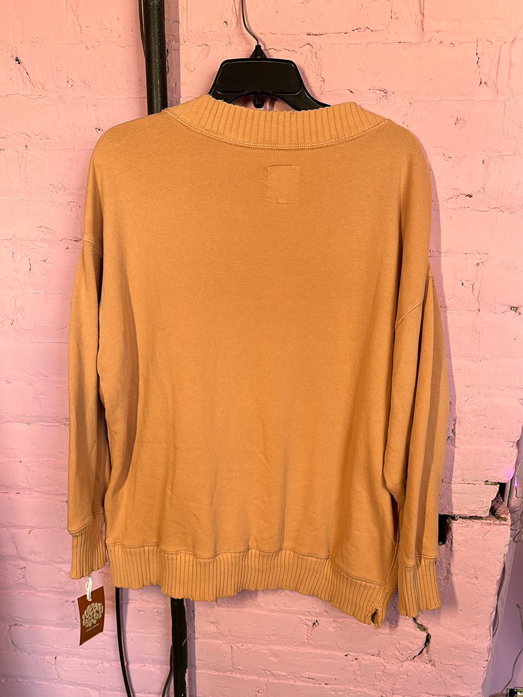 Orange Aerie V-neck Sweatshirt , S