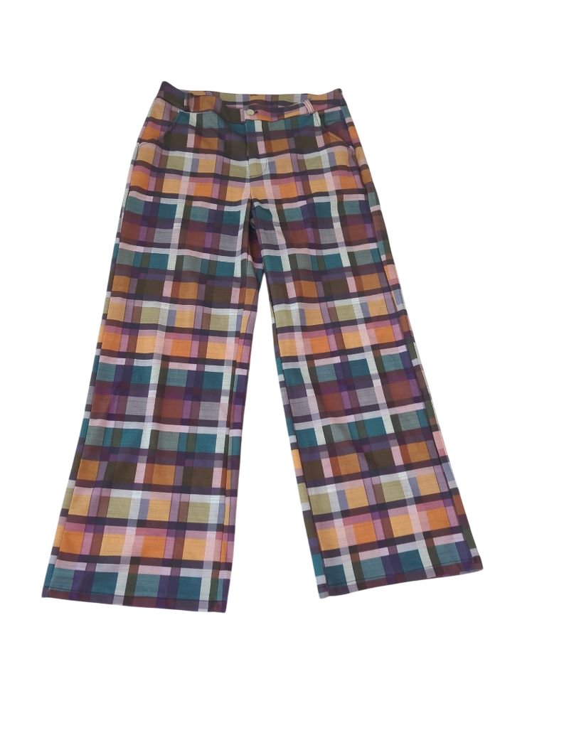 Wide Leg Plaid Pants