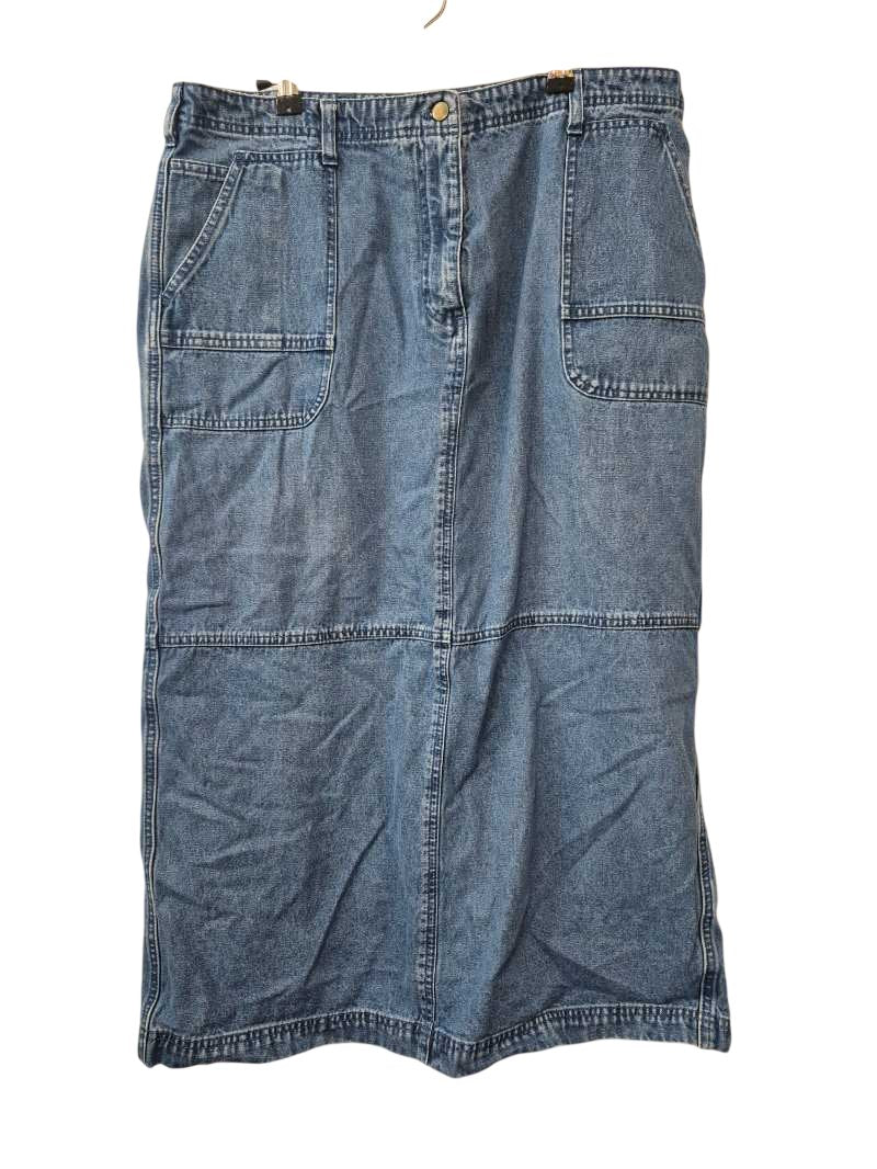Christopher & Banks Denim Midi Skirt