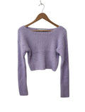 Hyve Hyve Hyve Cropped Fuzzy Sweater Long Sleeves