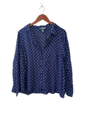 Modcloth Polka Dot Blouse Long Sleeves