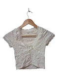 Out From Under V-Neck Lace Short Sleeves