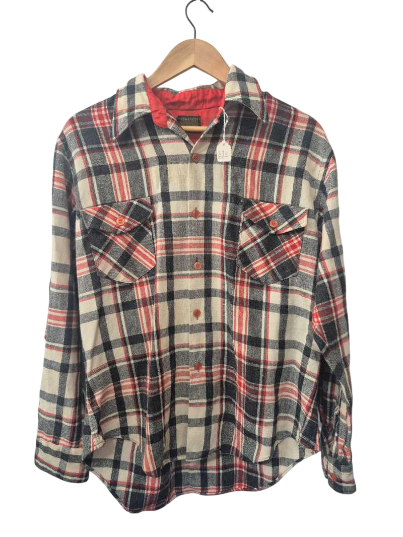 Permaprest Plaid Button-Up Shirt Vintage