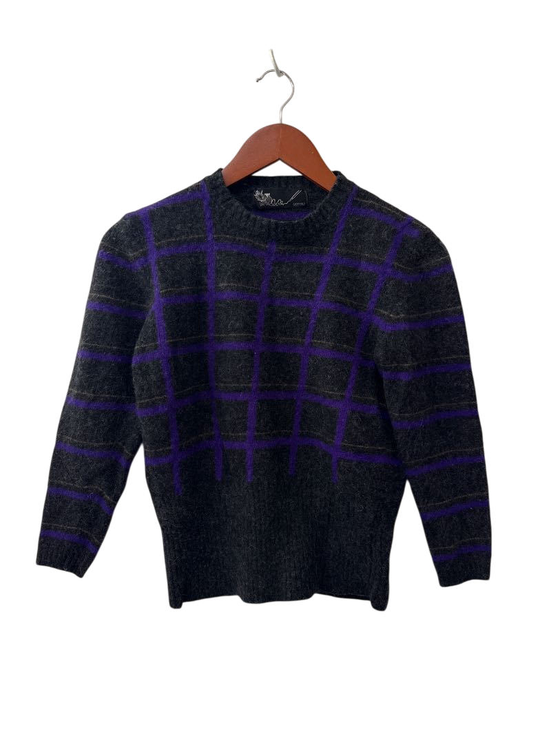 Green Feild Vintage Grid Sweater Vintage