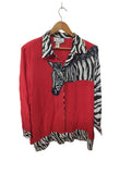 Diane Gilman Animal Print Blouse Vintage