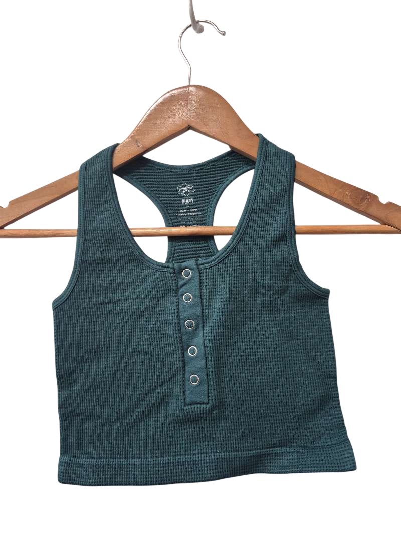 Aura Ribbed Buttoned Tank Tanks