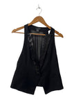 Gracia Fashion Sequin Lapel Vest Tanks