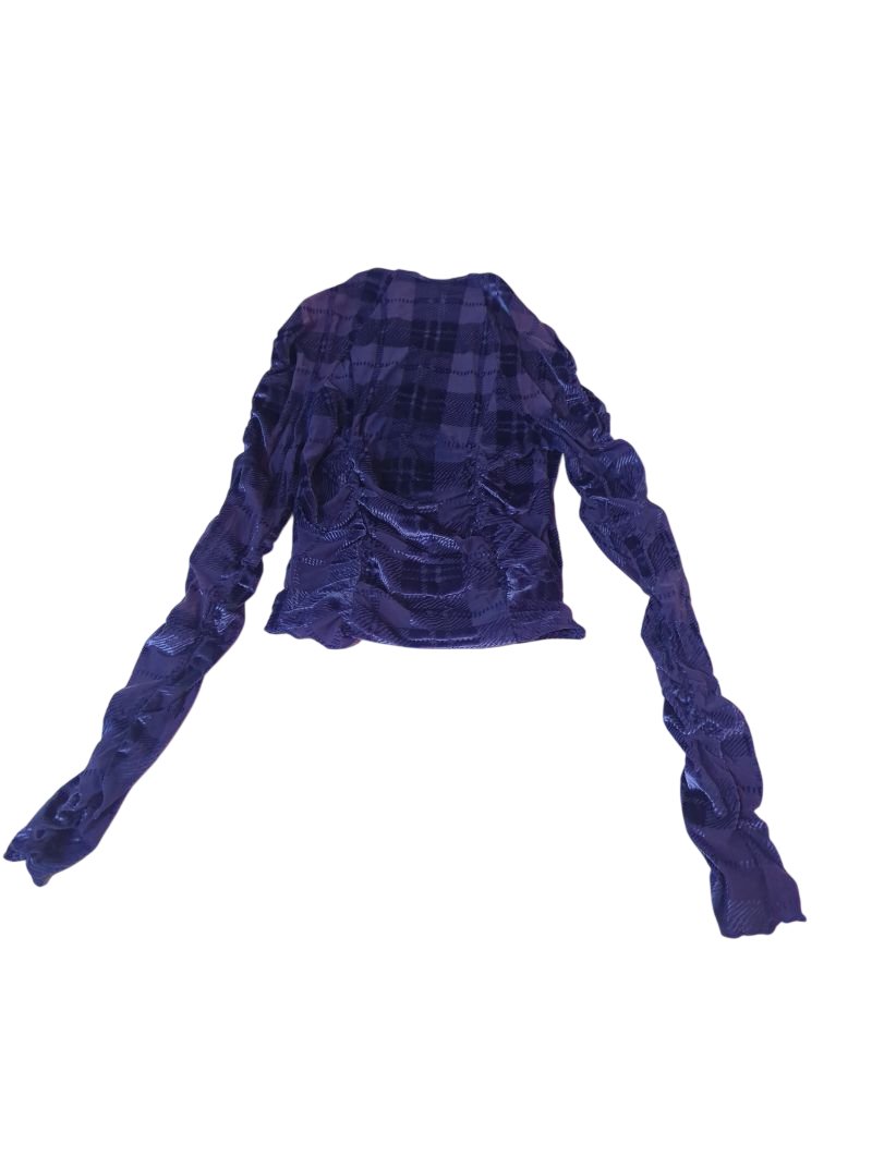 Urban Outfitters Ruched Plaid Long Sleeves
