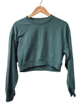 Divided Cropped Sweatshirt Long Sleeves