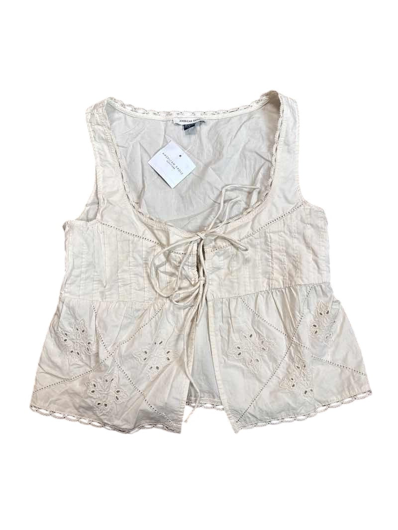 American Eagle Tie-Front Embroidered Tanks
