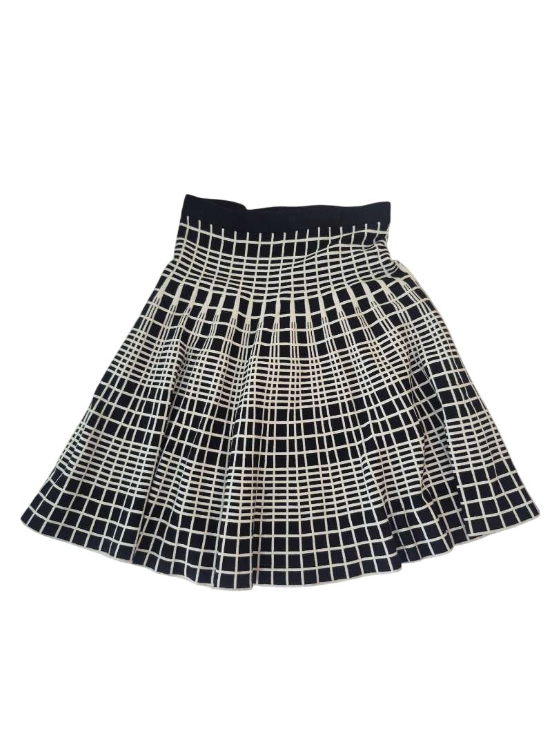 Checkered Flared Skirt