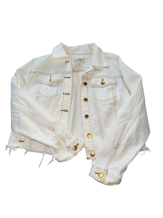 White Universal Thread Denim Jacket, M