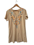 Blue Heaven V-Neck Embroidered Dresses