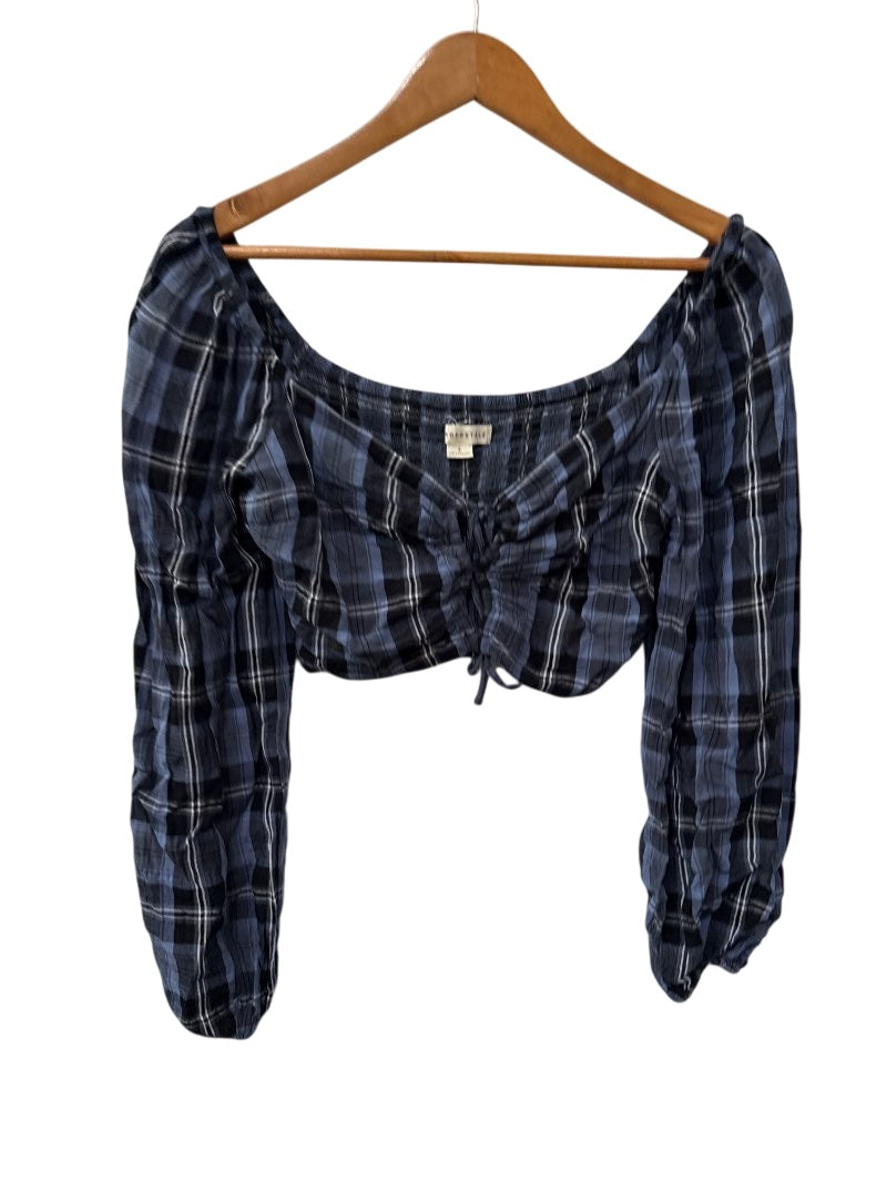 Aeropostale Ruffled Cropped Long Sleeves