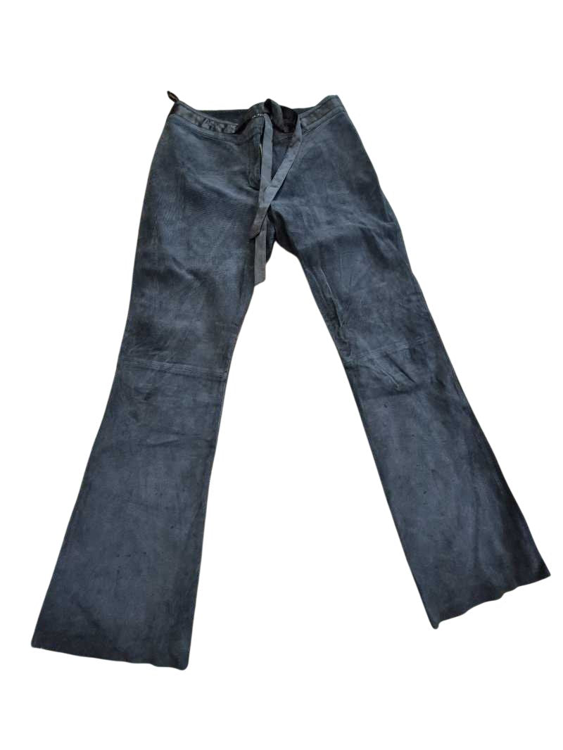 In Suede Flared Leg Pants