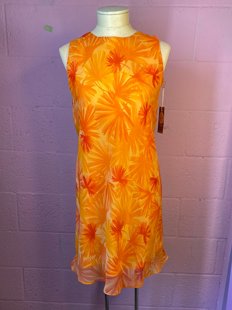 Orange Floral Jessica Howard Shift Dress, 6