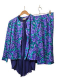 Adrianna Papell Floral Skirt Suit Vintage