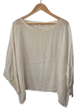 Grade & Gather Flowy Textured Top Long Sleeves