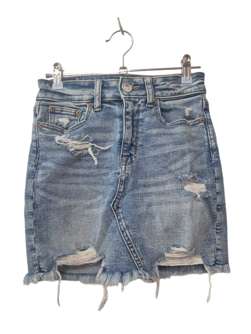 American Eagle Frayed Hem Skirt