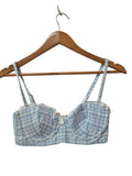 Celandine Plaid Bikini Top Swimwear