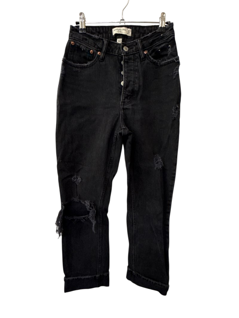 Abercrombie & Fitch Distressed High-Rise Jeans