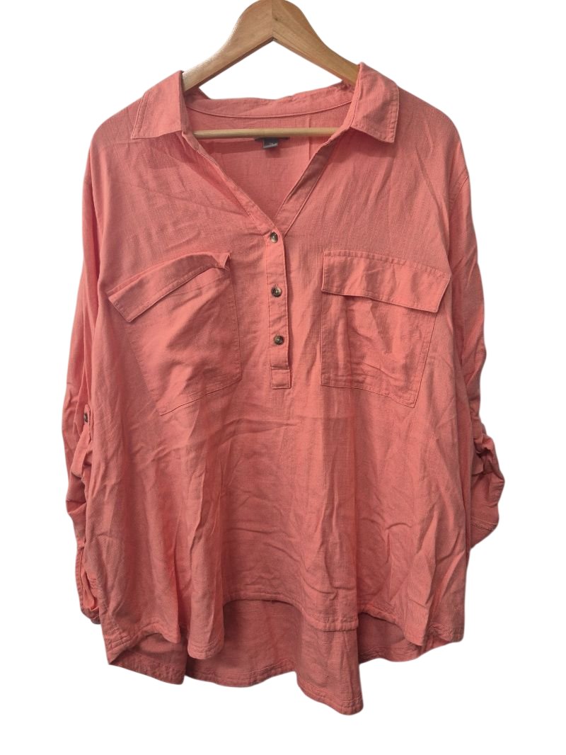 Falls Creek Button-Up Blouse Long Sleeves