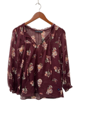 Abercrombie & Firch Floral V-Neck Long Sleeves
