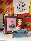 1998 Vintage Betty Boop Suitcase Ceramic Box
