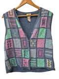 Koret City Blues Patchwork Vest Vintage