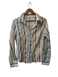 Robet Gradham Striped Paisley Blouse Vintage