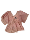 Forever 21 Lace Button-Front Short Sleeves