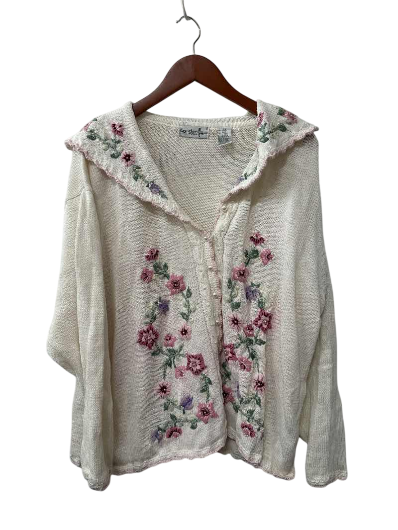 By Design Vintage Embroidered Cardigan Vintage