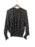 Ophelia Roe Floral Smocked Blouse Long Sleeves