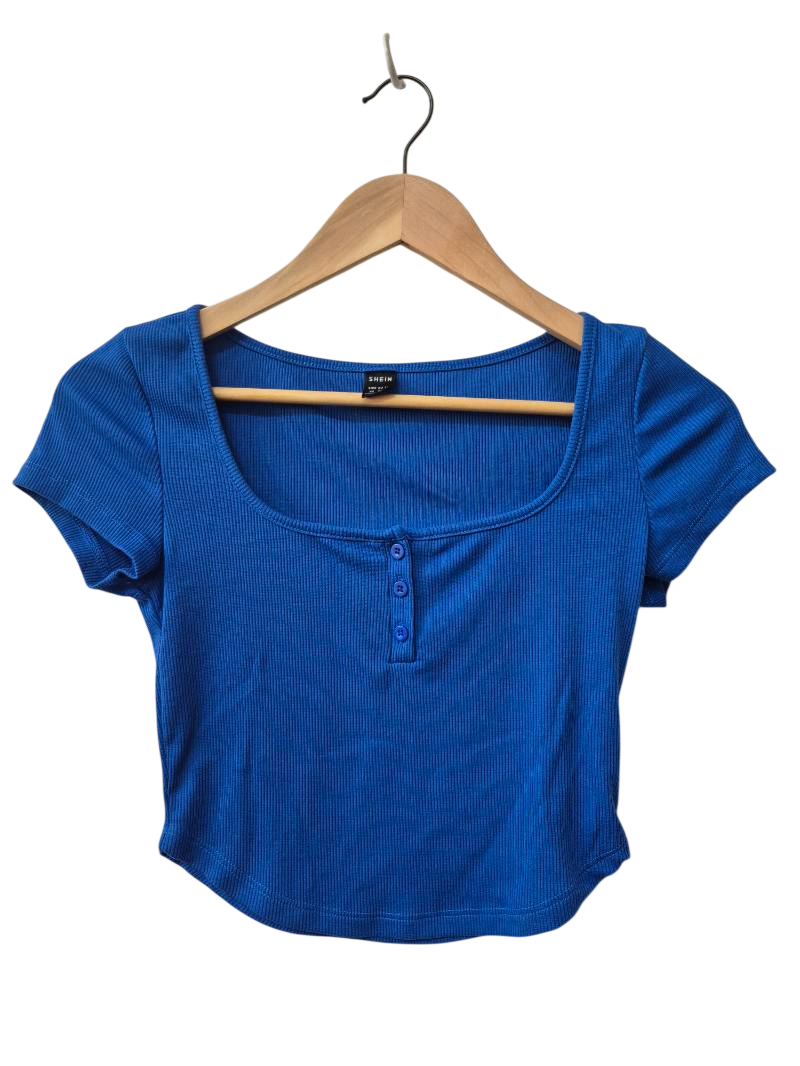 Shein Scoop Neck Short Sleeves