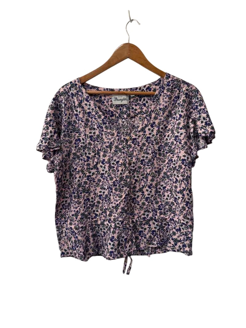 Wrangler Floral Print Blouse Short Sleeves
