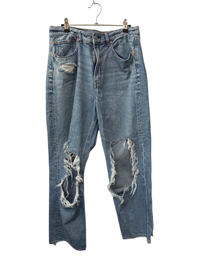 American Eagle Distressed Straight-Leg Jeans