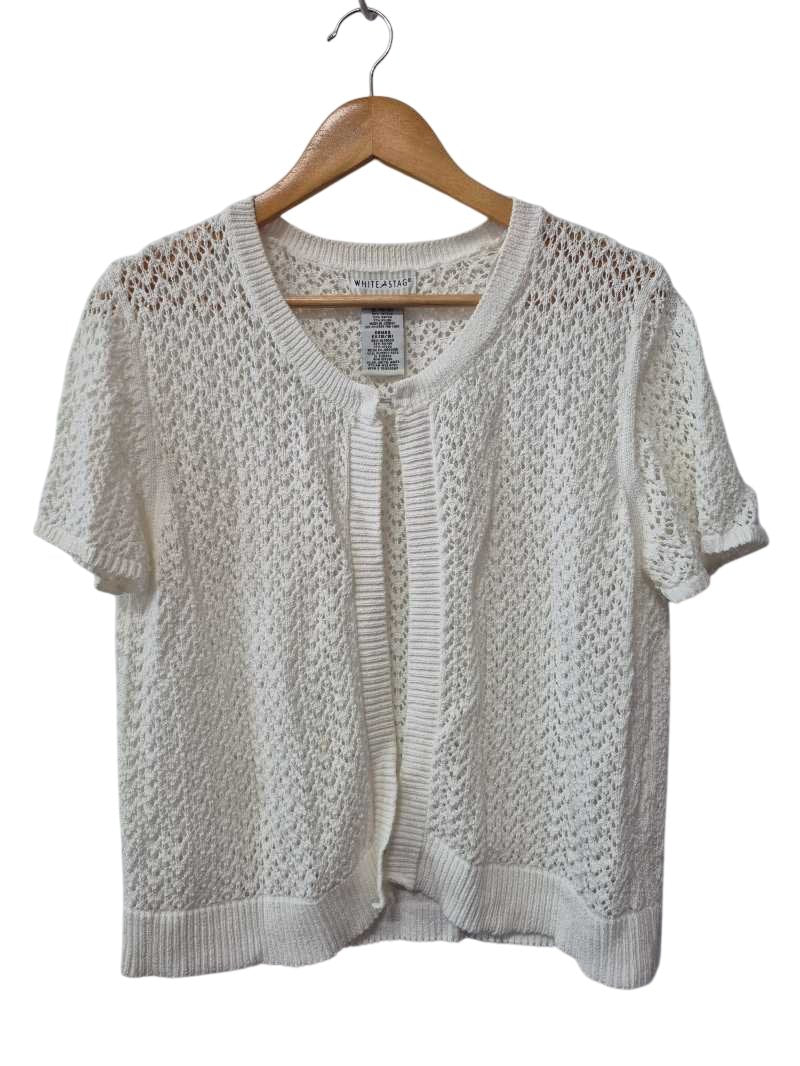 White Stag Open Knit Cardigan Short Sleeves