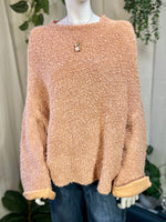 Pink Free People Fuzzy Sweater, S