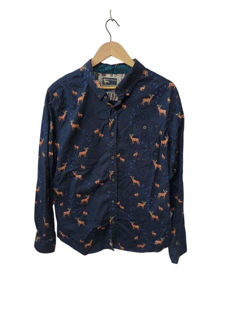 Modern Amusement Button-Up Shirt Men's