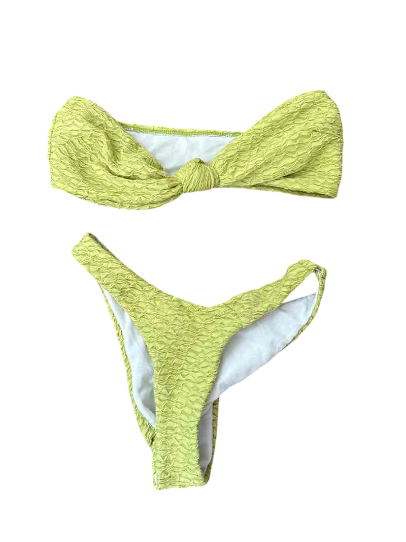 Shein Textured Bandeau Swimwear