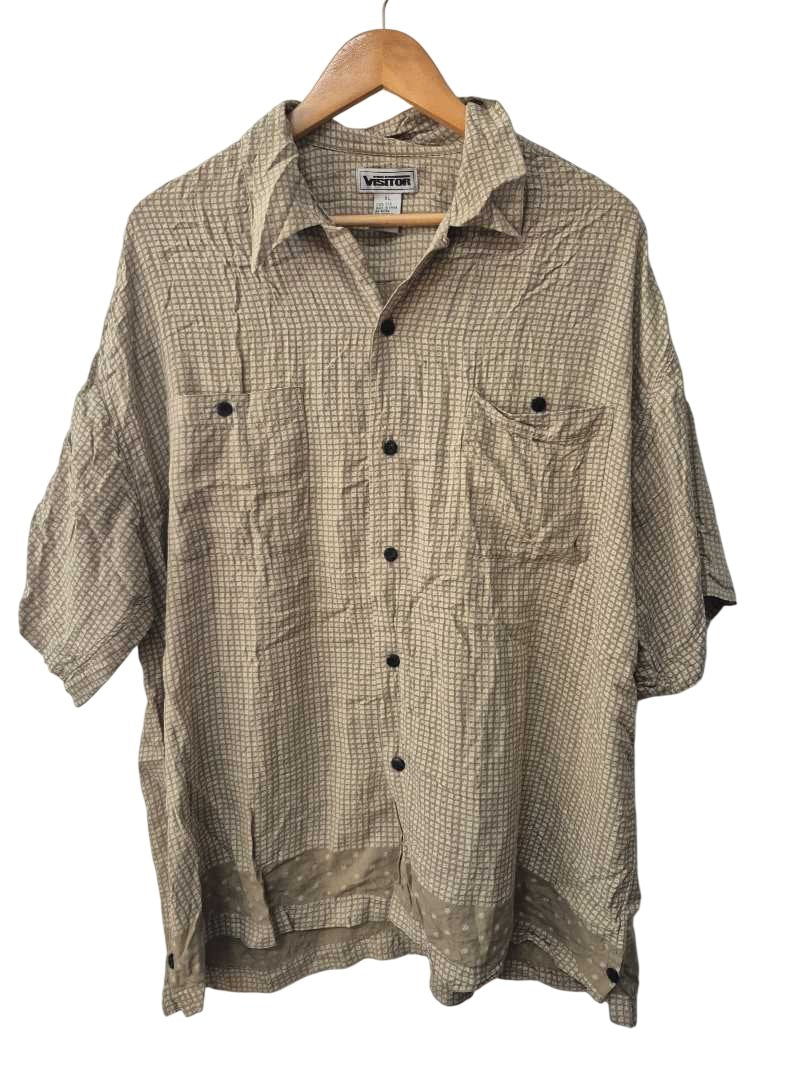 Visitor Casual Plaid Shirt Vintage