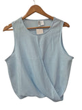 Divided Sleeveless Textured Tanks