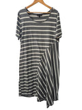 Lane Bryant Striped Asymmetrical Dresses