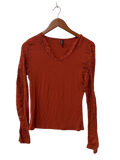 Mascomoda Lace Trim Long Sleeves