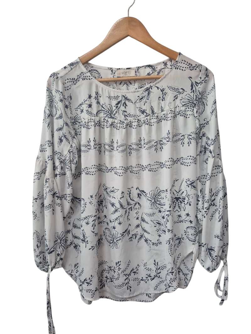 Loft Floral Blouse Long Sleeves