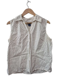 Karen Scott Sleeveless Collared Button-Up Tanks