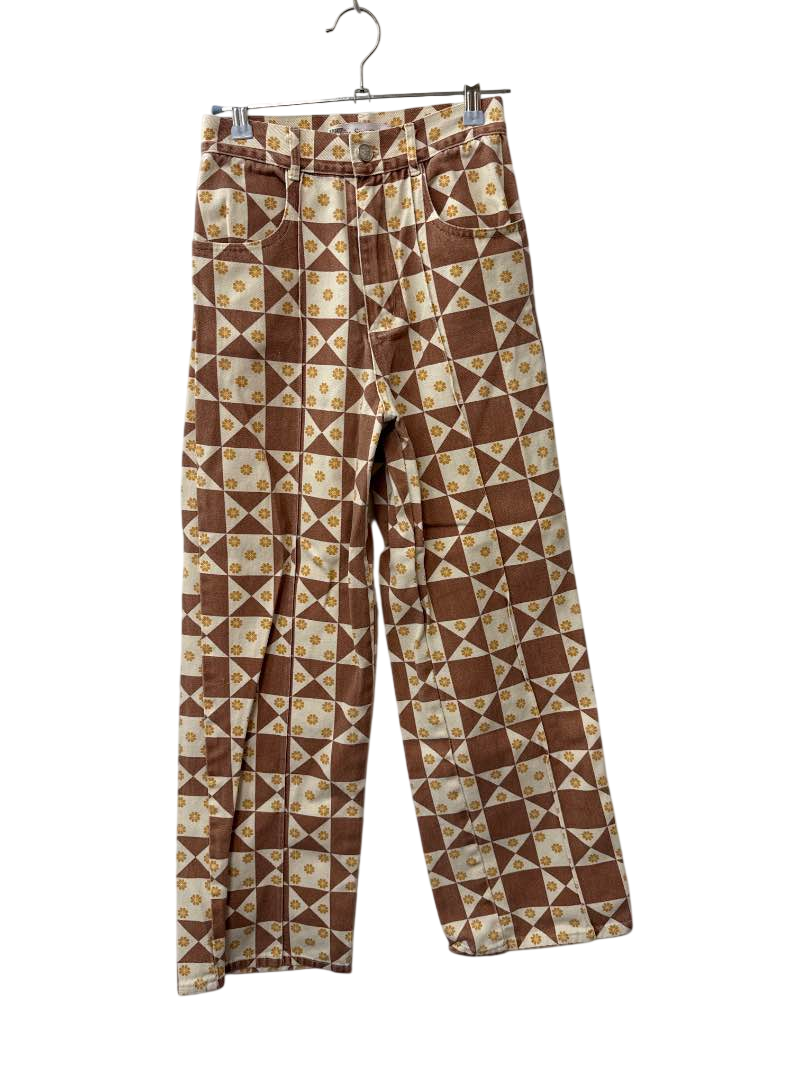 Lisa Says Gah Patterned Wide Leg Pants